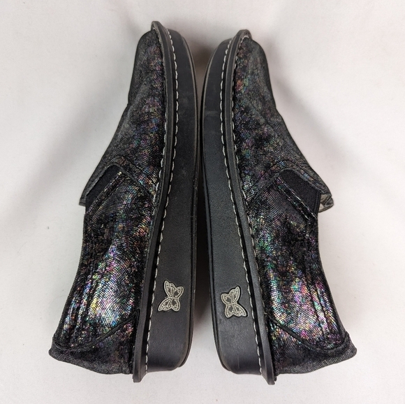 Alegria sz 40/9.5 Leather Slip On Brook Tranquil Multi Color Shoes Double Gore - Picture 7 of 14